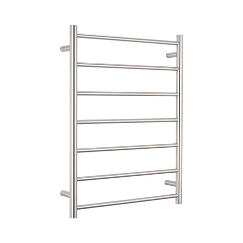 Radiant Low Voltage Brushed Satin 600 x 800mm Round Heated Towel Rail (Right Wiring) 12V-BRU-RTR01RIGHT