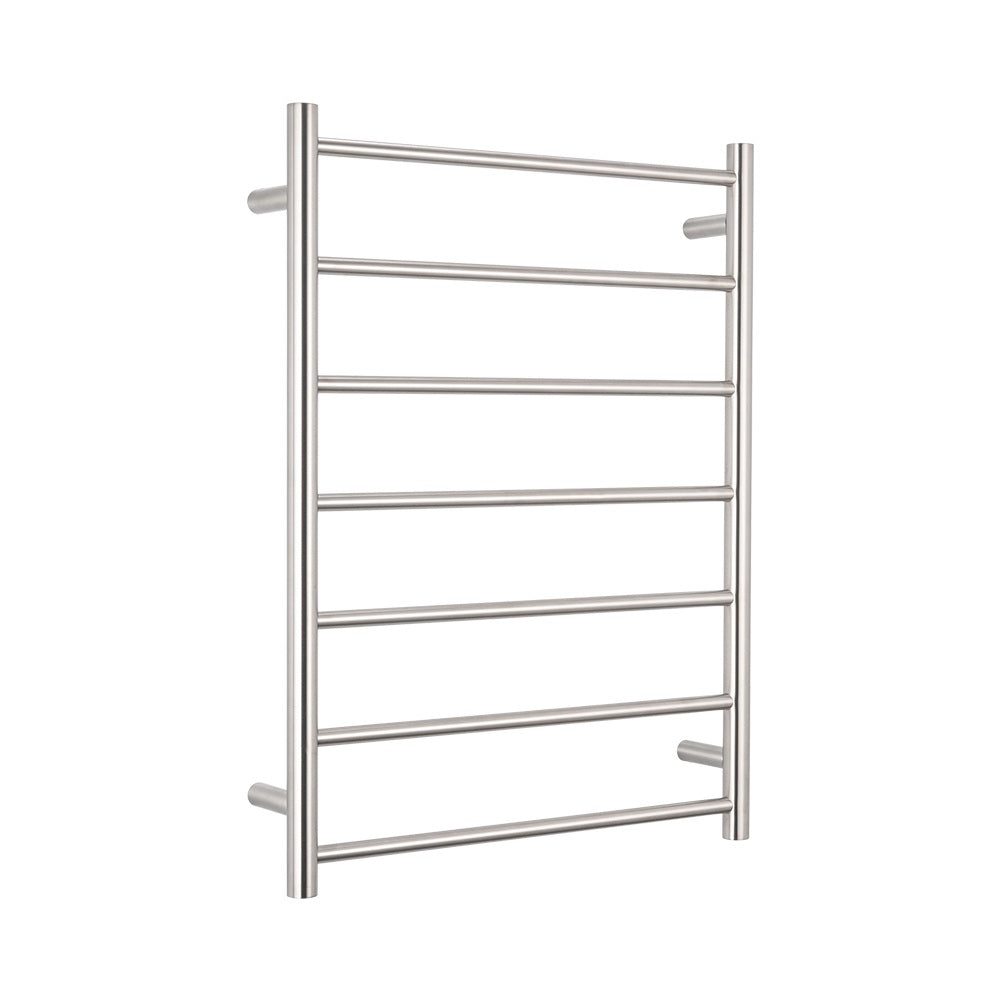 Radiant Low Voltage Brushed Satin 600 x 800mm Round Heated Towel Rail (Left Wiring) 12V-BRU-RTR01LEFT