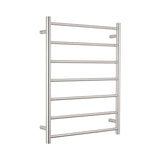Radiant Low Voltage Brushed Satin 600 x 800mm Round Heated Towel Rail (Left Wiring) 12V-BRU-RTR01LEFT
