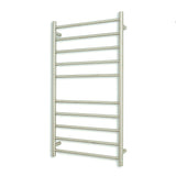 Radiant Brushed 600 x 1100mm Round Heated Towel Rail (Left Wiring) BRU-RTR02LEFT