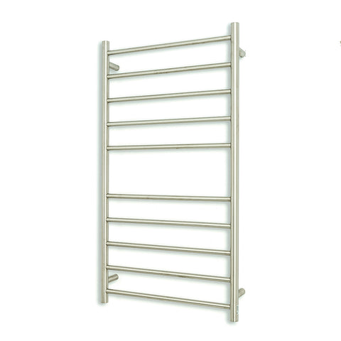 Radiant Brushed 600 x 1100mm Round Heated Towel Rail (Right Wiring) BRU-RTR02RIGHT
