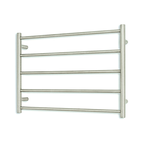 Radiant Brushed 750 x 550mm Round Heated Towel Rail (Right Wiring) BRU-RTR03RIGHT