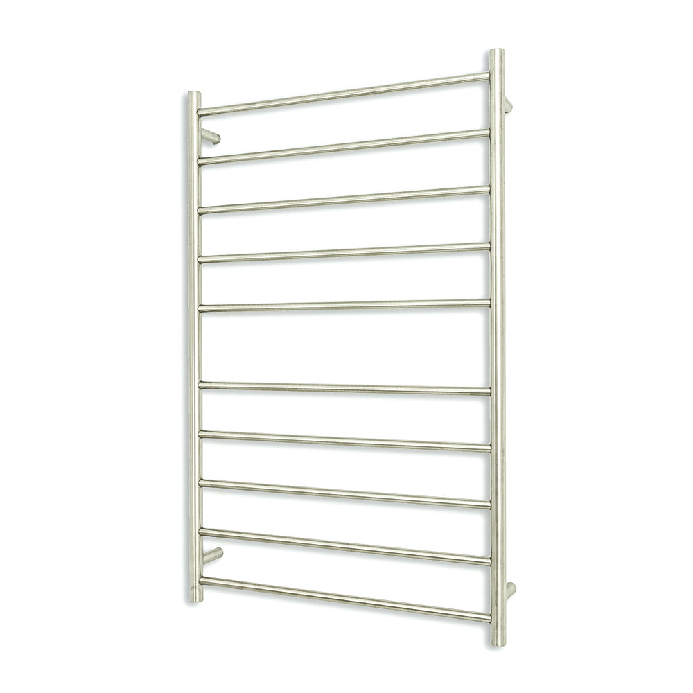 Radiant Brushed 750 x 1200mm Round Heated Towel Rail (Left Wiring) BRU-RTR04LEFT