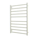 Radiant Brushed 750 x 1200mm Round Heated Towel Rail (Left Wiring) BRU-RTR04LEFT