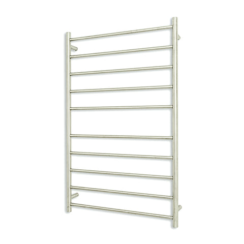 Radiant Brushed 750 x 1200mm Round Heated Towel Rail (Left Wiring) BRU-RTR04LEFT