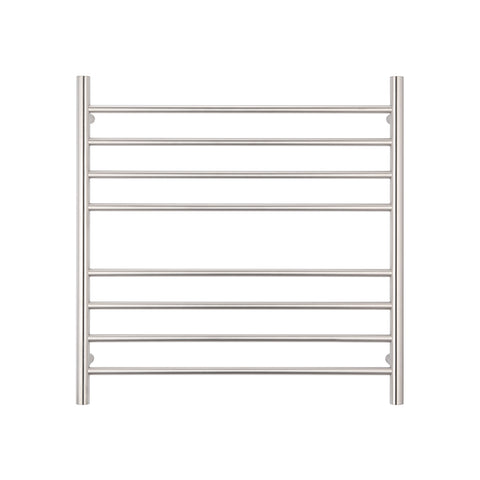 Radiant Brushed 750 x 750mm Round Heated Towel Rail (Left Wiring) BRU-RTR06LEFT