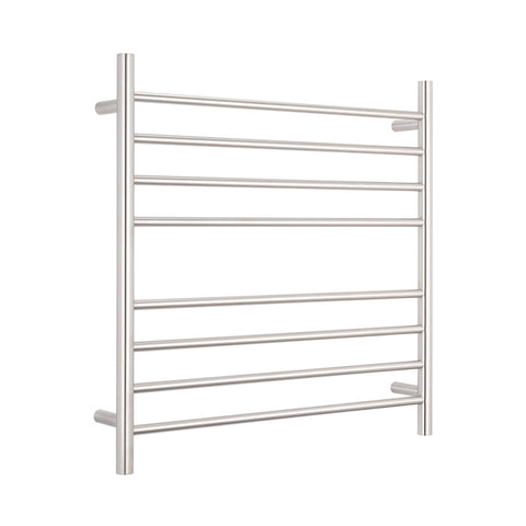Radiant Brushed 750 x 750mm Round Heated Towel Rail (Left Wiring) BRU-RTR06LEFT
