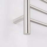 Radiant Low Voltage Brushed Satin 600 x 800mm Round Heated Towel Rail (Left Wiring) 12V-BRU-RTR01LEFT