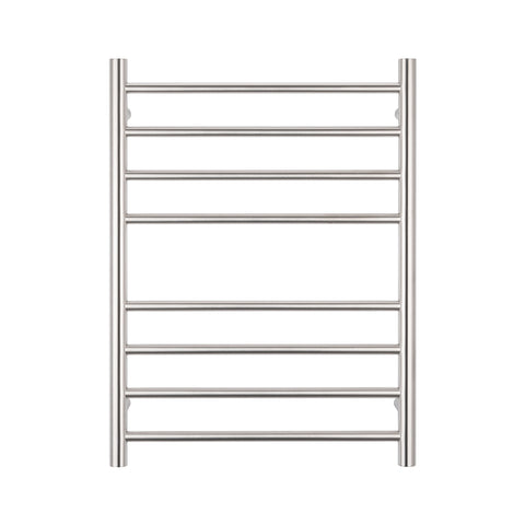 Radiant Brushed 530 x 700mm Round Heated Towel Rail (Left Wiring) BRU-RTR530LEFT