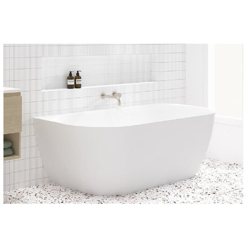 ADP Glacier Freestanding Back to Wall 1700mm Bath Gloss White BATAGLCB1700G
