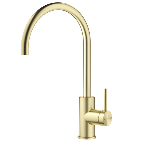 Bella Vista Mica Gooseneck Sink Mixer French Gold SM-5-FG
