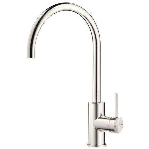 Bella Vista Mica Gooseneck Sink Mixer Brushed Nickel SM-5-BN