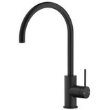 Bella Vista Mica Gooseneck Sink Mixer Black SM-5-BLK
