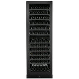 Artusi Dual Zone Wine Cooler 125 Bottle Reversable Door Matte Black AWC154BV