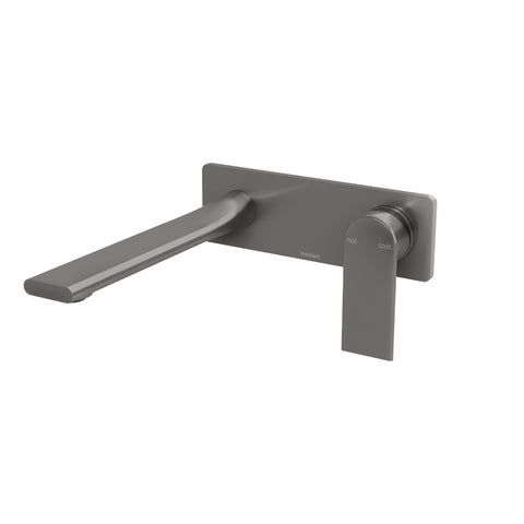 Phoenix Teel Switchmix Wall Basin / Bath Mixer Set 200mm Brushed Carbon 118-2810-31-1