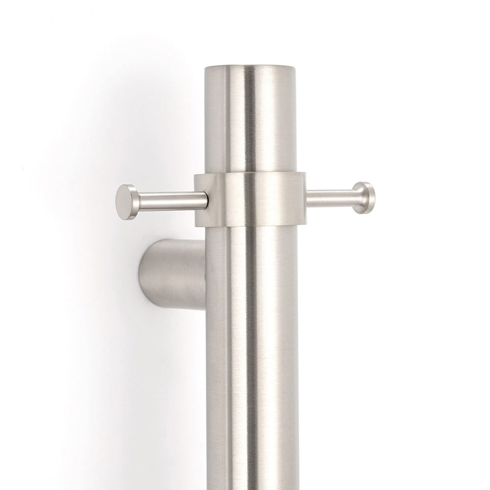 Radiant Vertical Towel Rail Hook (Suits Vertical Heated Bar) Cool Brushed Nickel CBN-VTR-HOOK
