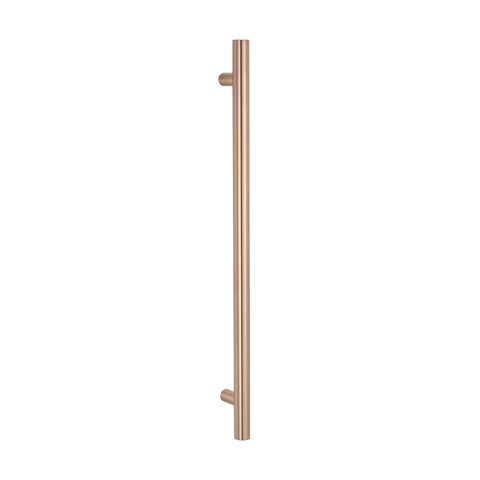 Radiant Vertical Single Heated Towel Bar 40mm X 950mm Gloss Champagne (Top or Botton Wiring) GCH-VTR-950