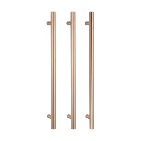 Radiant Vertical Single Heated Towel Bar 40mm X 950mm Champagne (Top or Botton Wiring) CH-VTR-950
