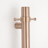 Radiant Vertical Single Heated Towel Bar 40mm X 950mm Gloss Champagne (Top or Botton Wiring) GCH-VTR-950