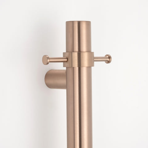 Radiant Vertical Towel Rail Hook for Vertical Heated Bar Champagne (Top or Botton Wiring) CH-VTR-HOOK