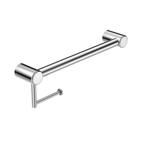 Nero Mecca Care 32mm Grab Rail With Toilet Roll Holder 450mm Chrome NRCR3218ACH