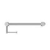 Nero Mecca Care 32mm Grab Rail With Toilet Roll Holder 450mm Chrome NRCR3218ACH