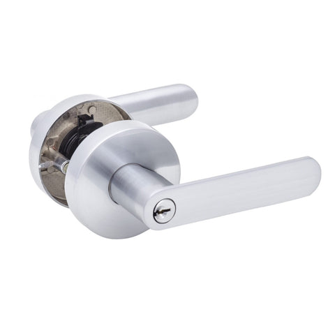 Trio Entrance Olympus Lever 70mm Round Satin Chrome WWL400SCC