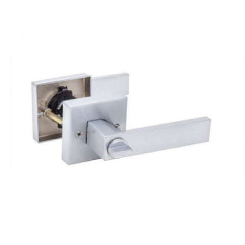 Trio Privacy Everest Square Lever 70mm Rosette Satin Chrome WQL300SCC