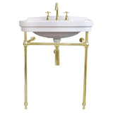 Turner Hastings Claremont Basin Stand 680x510mm (1 taphole) Brushed Brass CL684BSBB1TH