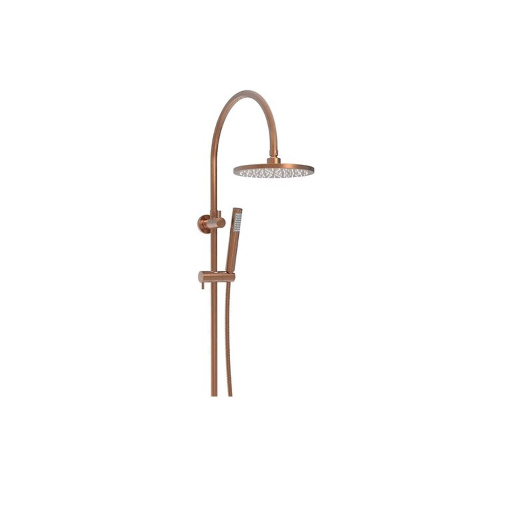 ADP Soul Gooseneck Twin Shower Set Brushed Copper JTAPSRTSETSOUBCO