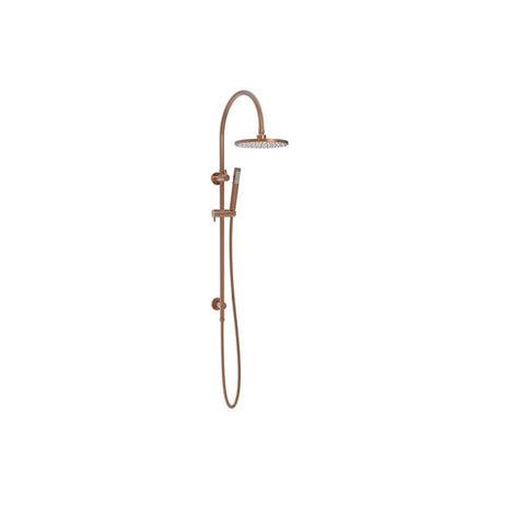ADP Soul Gooseneck Twin Shower Set Brushed Copper JTAPSRTSETSOUBCO