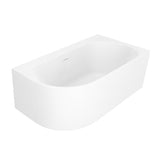 Amelie Deauville Corner Freestanding Bath 1700mm (Right Hand Corner) With Overflow Gloss White BDOKIN1700CBRIGHT-OF