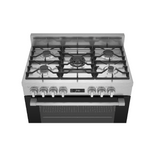 Beko Freestanding Cooker (Multi-functional 90cm Oven with Gas Cooktop) Stainless Steel BFC916GMX1