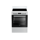 Beko Freestanding Cooker (Multi-functional 60cm Oven with Ceramic Cooktop) White BFC60VMW1