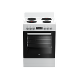 Beko Freestanding Cooker (Multi-functional 60cm Oven with Electric Cooktop) White BFC60EMW1