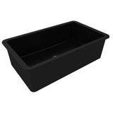 Turner Hastings KIT Cuisine Inset / Undermount Fireclay Sink 810x480mm (w/ Overflow Incl. Waste) Matte Black CUD81FSMBOF