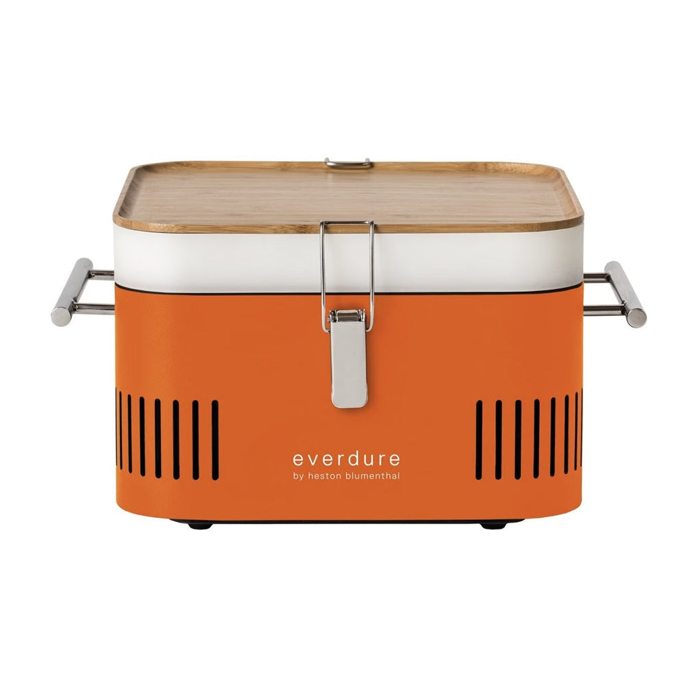 Everdure Cube Charcoal Portable BBQ Orange HBCUBEO
