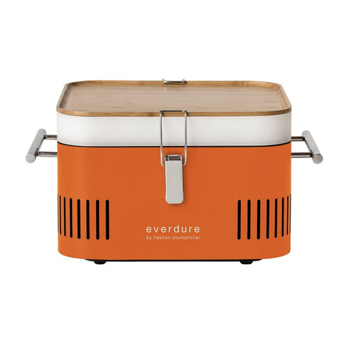 Everdure Cube Charcoal Portable BBQ Orange HBCUBEO