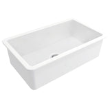 Turner Hastings KIT Cuisine Inset / Undermount Fireclay Sink 810x4890mm (w/ Overflow Incl. Waste) Gloss White CUD81FSOF