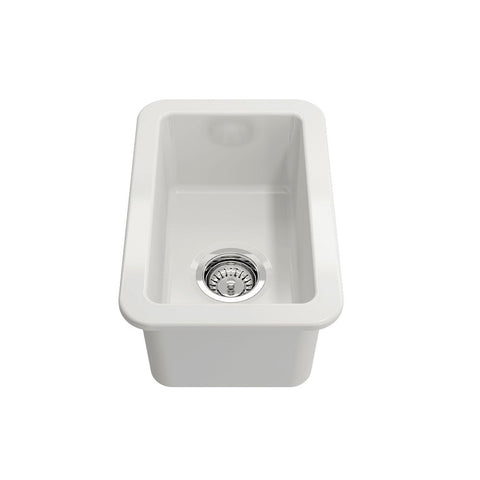 Turner Hastings Cuisine Inset / Undermount Fireclay Sink 300x460mm Matte White CU303FSMW