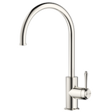 Bella Vista Mica Heritage Gooseneck Sink Mixer Brushed Nickel SM-4-BN