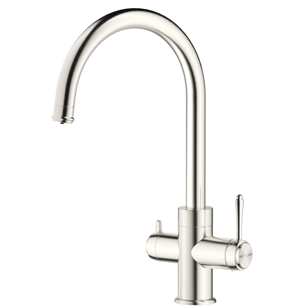 Bella Vista Mica Heritage 3-Way Filter Sink Mixer Brushed Nickel SM-4-FLT-BN