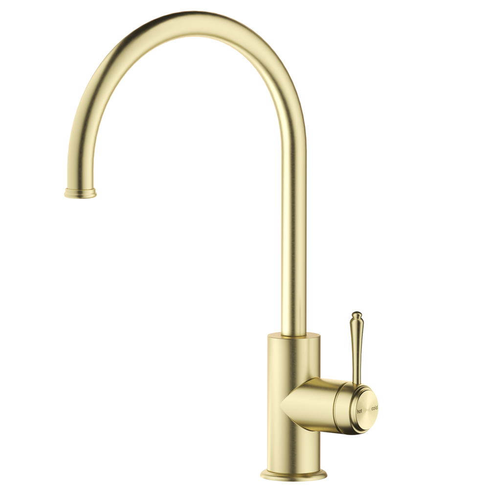 Bella Vista Mica Heritage Gooseneck Sink Mixer French Gold SM-4-FG