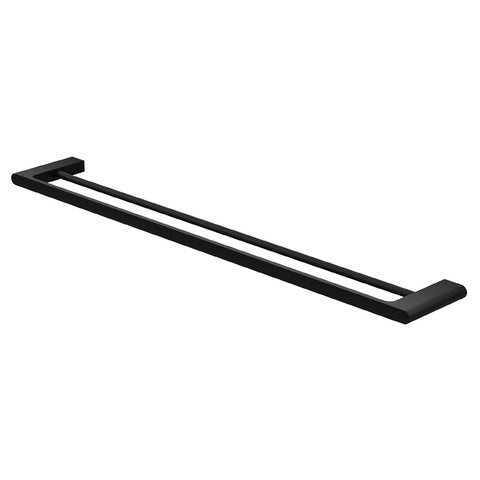 Amelie Essentiel Double Towel Rail 800mm Matte Black BDO25004MB