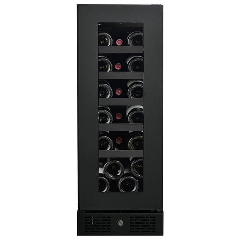 Artusi Single Zone Wine Cooler 18 Bottle Reversable Door Matte Black AWC18BV