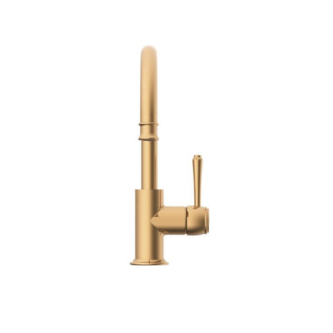 ADP Eternal Gooseneck Basin Mixer Brushed Brass JTAPGBSOEBB