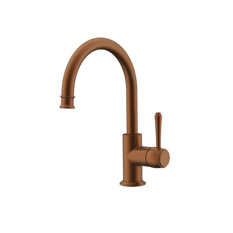 ADP Eternal Gooseneck Basin Mixer Brushed Copper JTAPGBSOEBCO