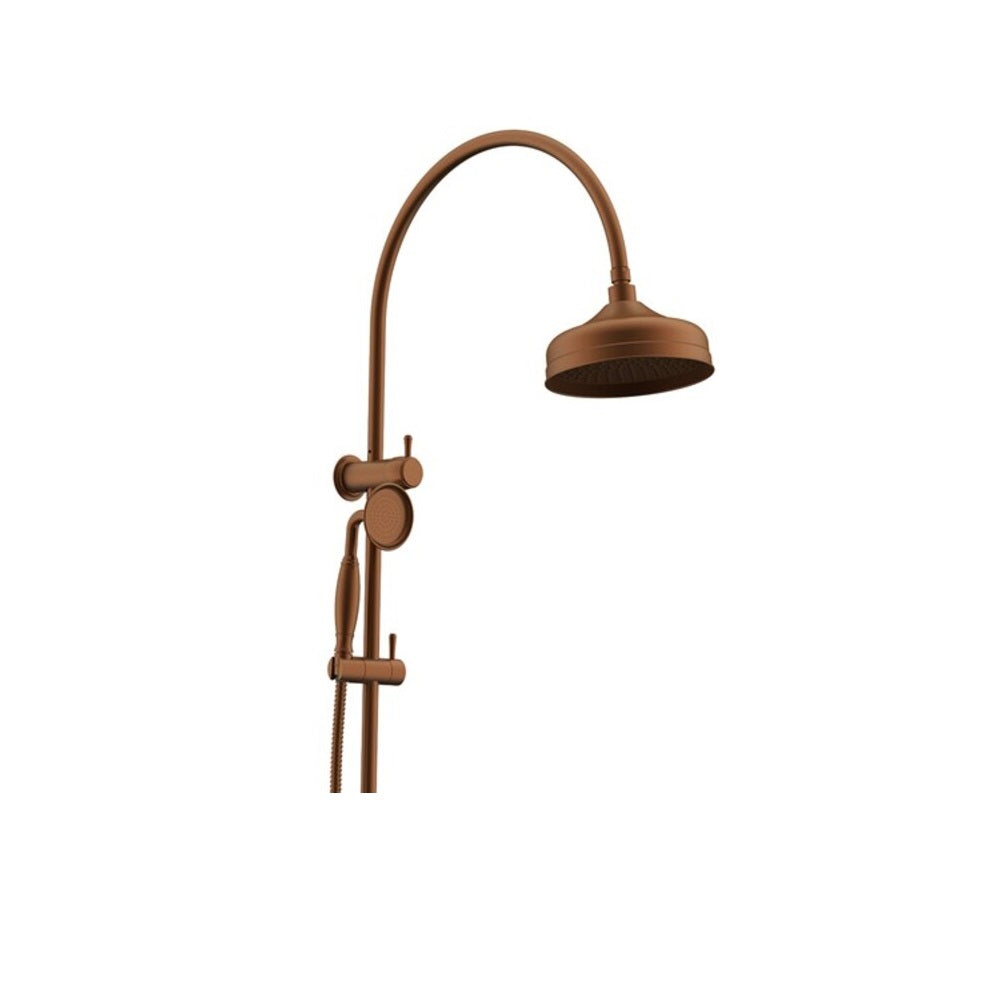 ADP Eternal Gooseneck Twin Shower Set Brushed Copper JTAPSRTSETSOEBCO