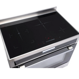 Euro Appliances Inductions Cooktop Large Flexi Zone Cooking Surface 90cm 5 Zone Stainless Steel EO90FSINESX