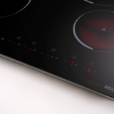 Euro Appliances Electric Cooktop Touch Control 60cm 4 Zone Double Relay Black Glass ECT600C42